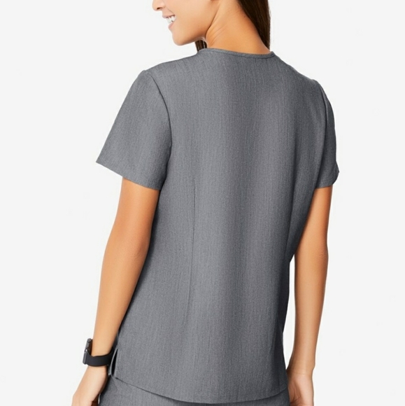 FIGS Catarina One-Pocket Scrub Top Gray SzS - Picture 2 of 8